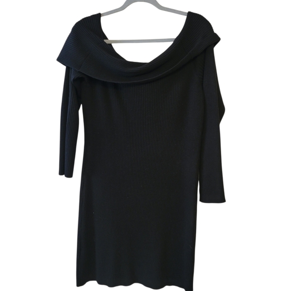 NWT‎ Banana Republic Black Off the Shoulder Sweater Dress Size XL - Picture 3 of 4